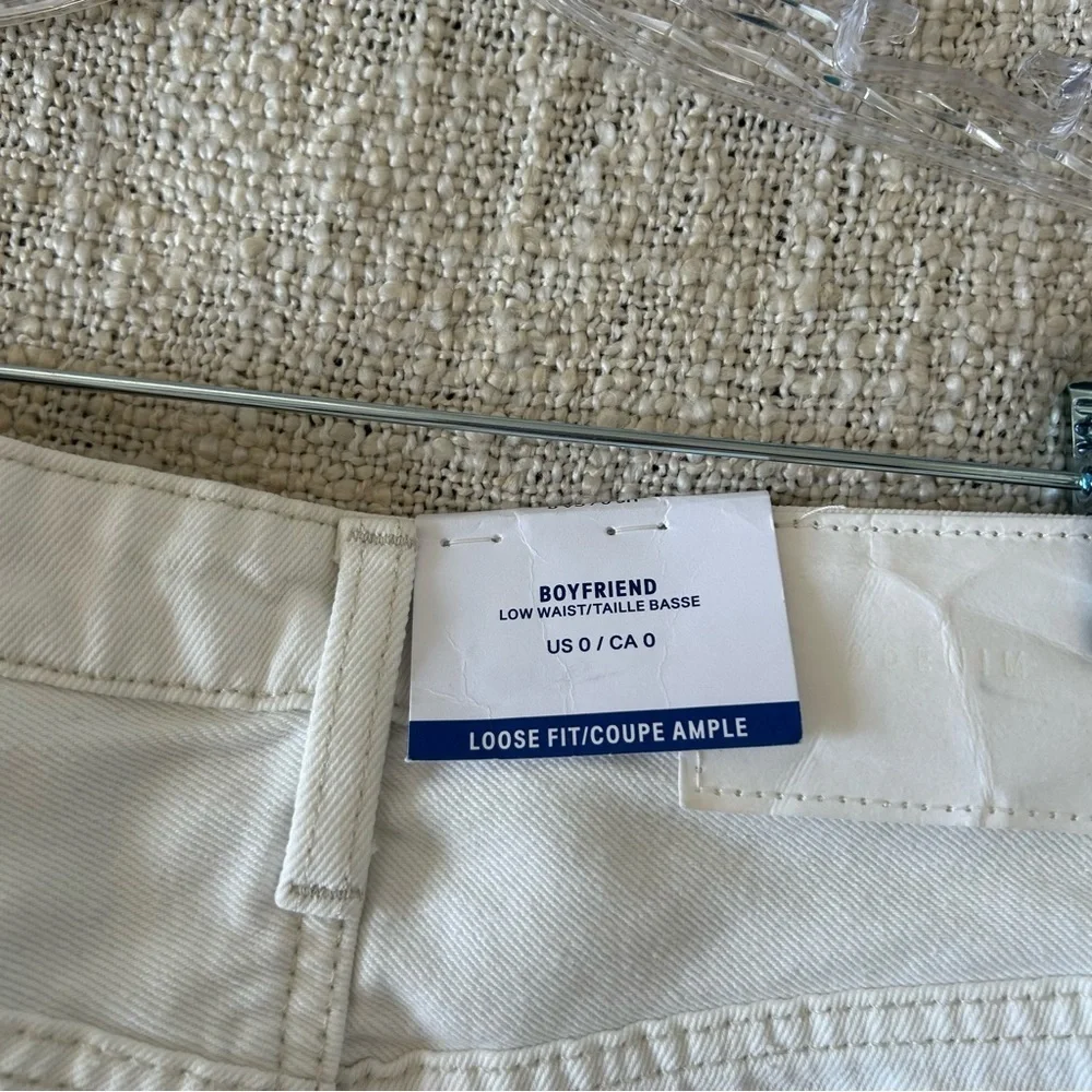 H & M White Boyfriend Low Waist Jeans Size 0 - Picture 3 of 7